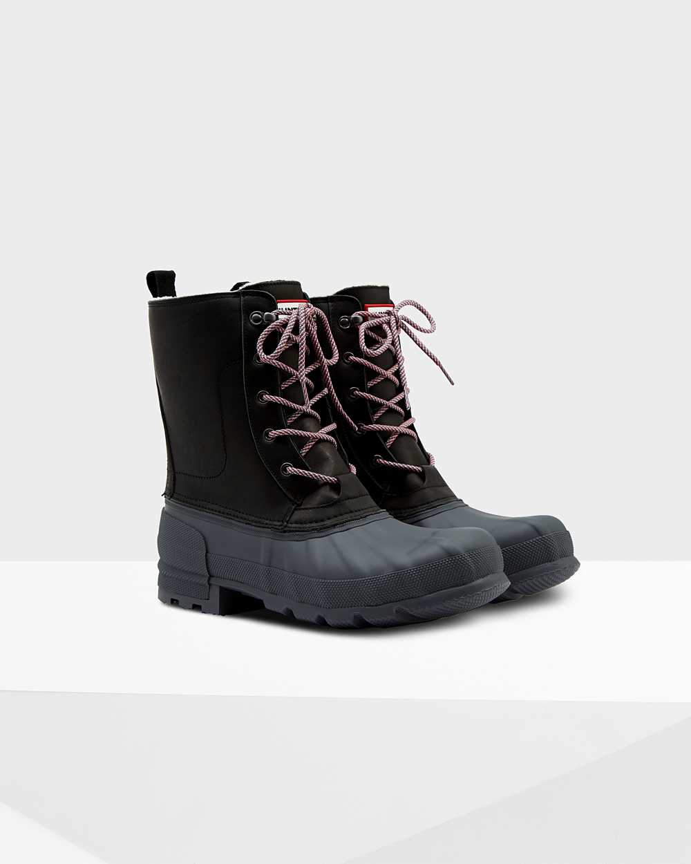 Hunter Original Insulated Pac Men's Winter Boots NZ-43298H Black/Grey